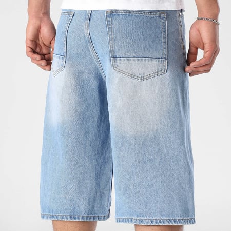 LBO - Lot De 2 Shorts Jean Baggy Large 0338 0337 Gris Bleu Denim